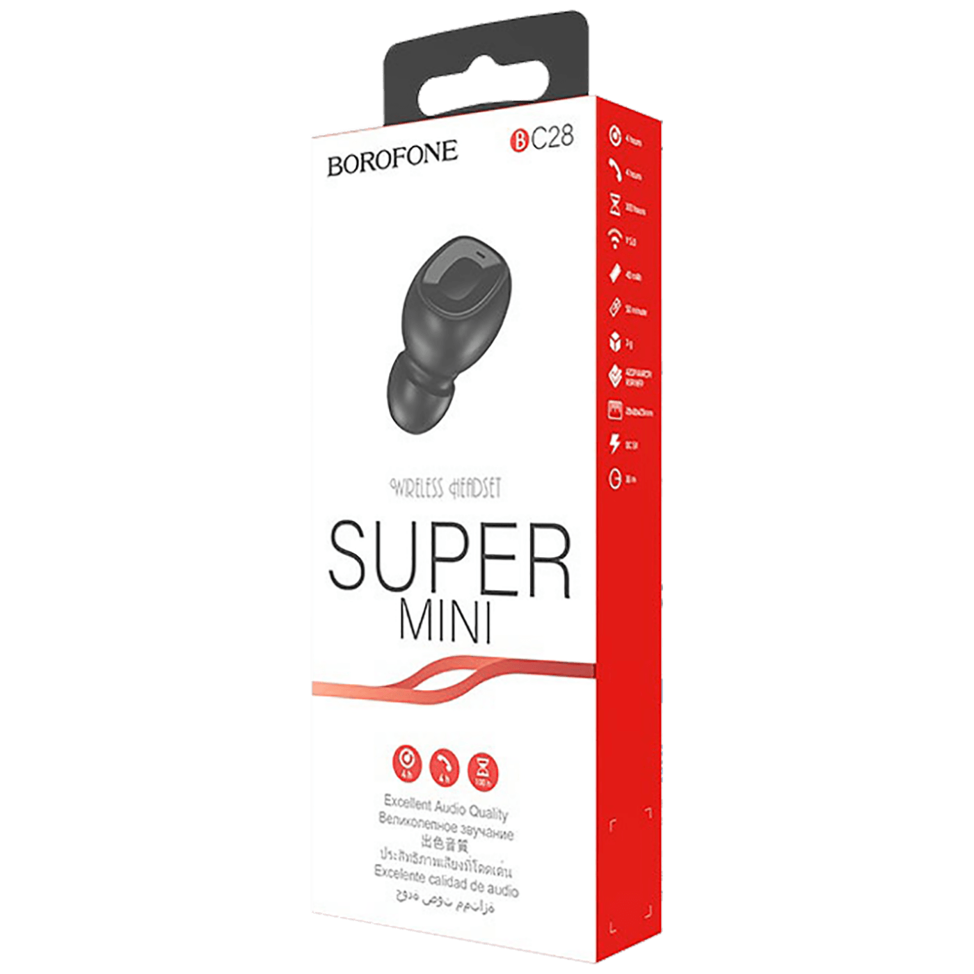 Borofone Slušalica bežična sa mikrofonom, Bluetooth, 40 mA, 4 h - BC28 Shiny sound