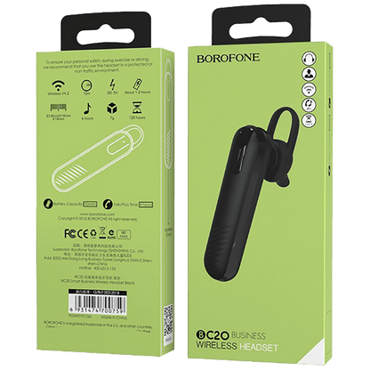 Borofone Slušalica bežične sa mikrofonom, Bluetooth, 70 mA, 4 h - BC20 Smart Black