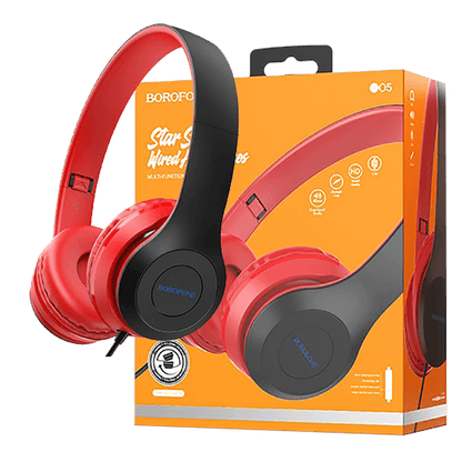 Borofone Slušalice sa mikrofonom, 3.5 mm, dužina kabela 1.2 met. - BO5 Star sound Red