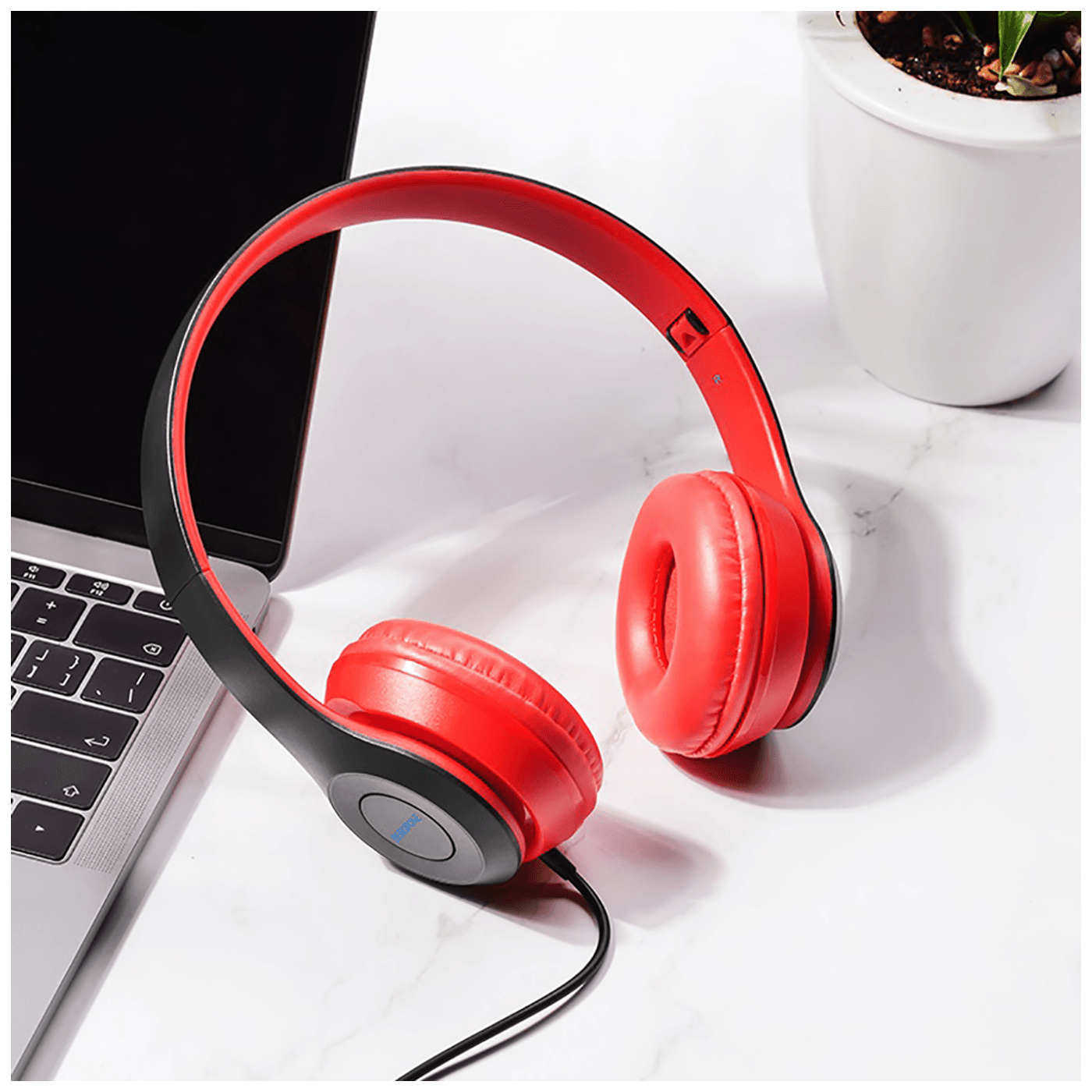 Borofone Slušalice sa mikrofonom, 3.5 mm, dužina kabela 1.2 met. - BO5 Star sound Red