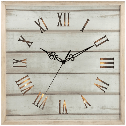 home Sat zidni, drveni, sa pozadinskim LED osvjetljenjem - SWC 31