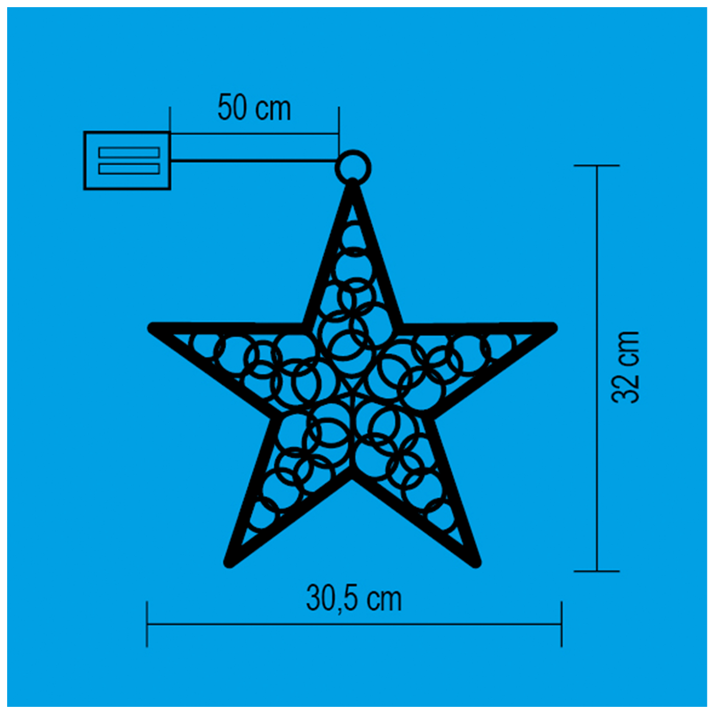 home Dekorativna rasvjeta, ukras za prozor - KID 211 B/WW