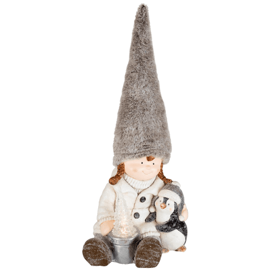 home Dekorativna rasveta, keramička figura, djevojčica - KDC 25