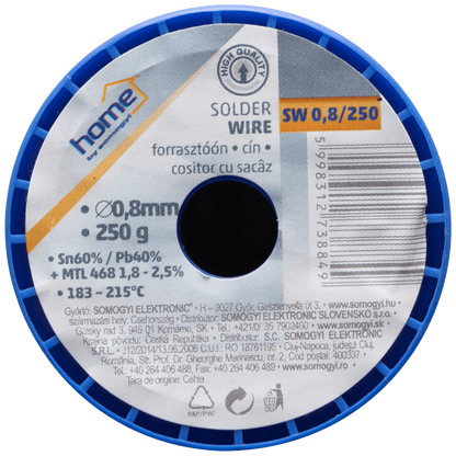 SMA Tinol za lemljenje, Ø 0.8 mm, 250g - SW 0.8/250