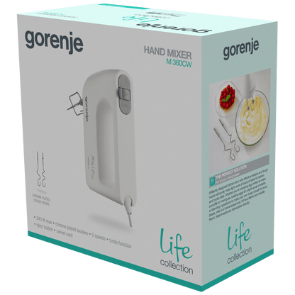 Gorenje Mikser ručni, 345W, 5 brzina - M360CW