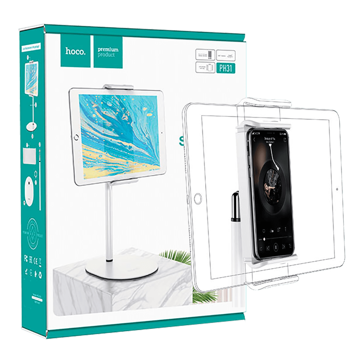 hoco. Držač za tablet, smartphone, 4.7" - 10", stolni - PH31