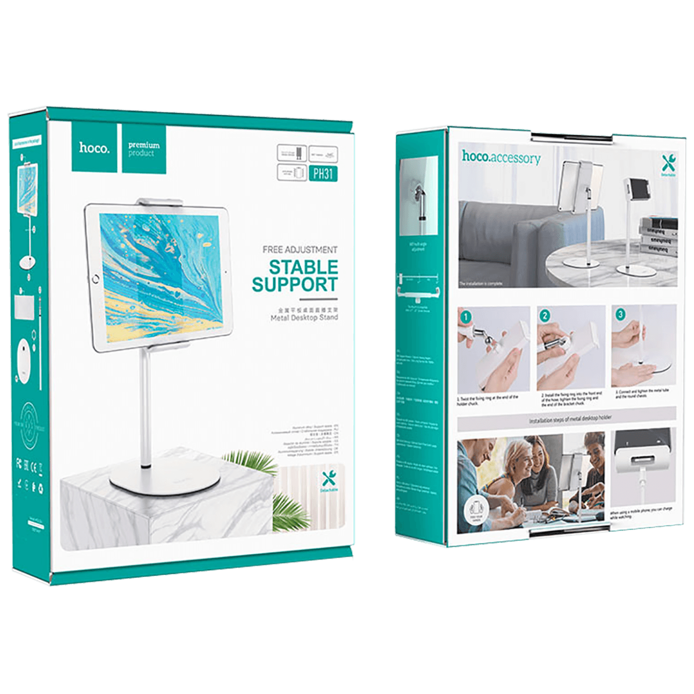 hoco. Držač za tablet, smartphone, 4.7" - 10", stolni - PH31