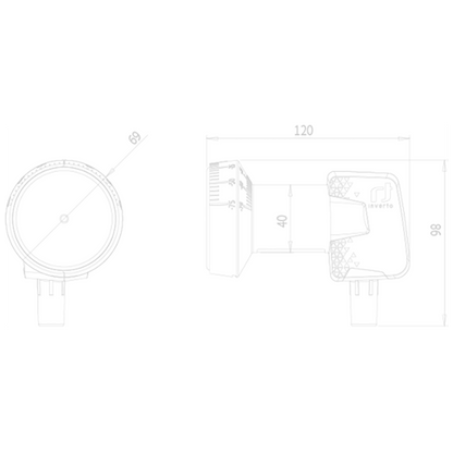 Inverto LNB Single, šum 0,3dB, Home Pro, DVB-S2 ( HD - UHD ) - IDLH-SNL410-HMPRO-OPN