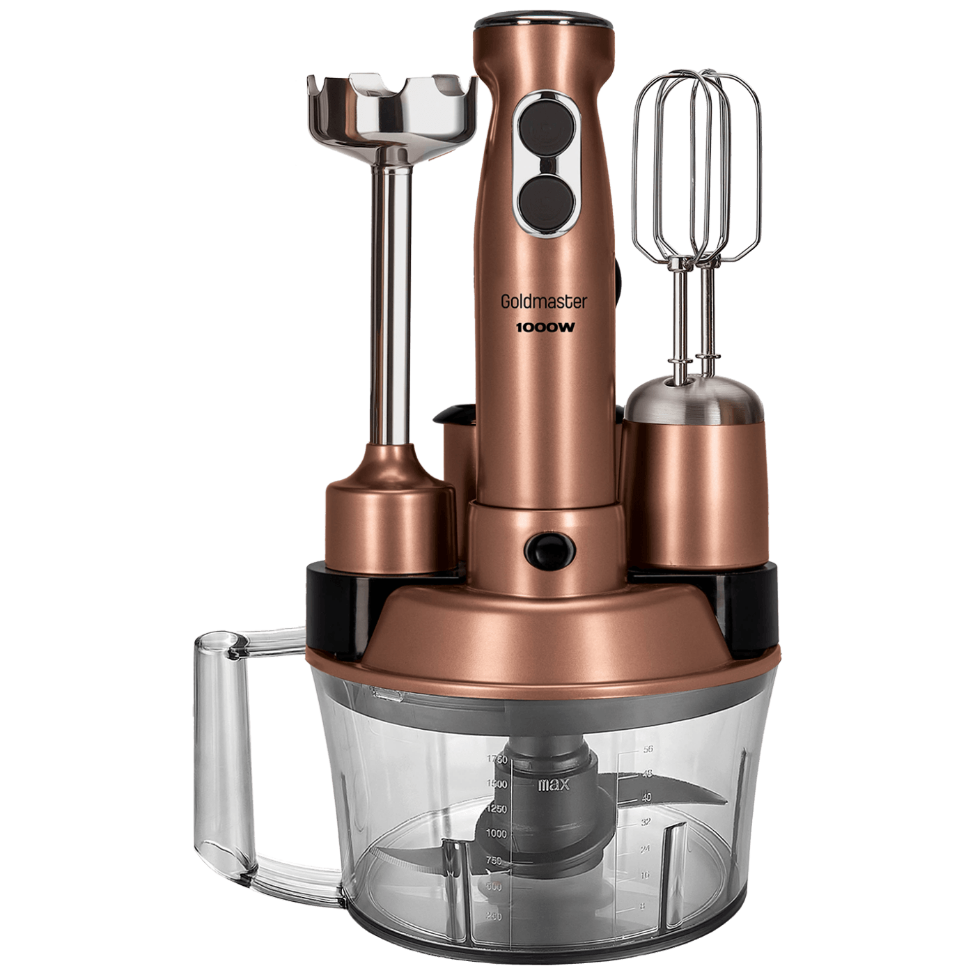 Goldmaster Štapni mikser sa posudom, 5u1, 1000 W, Multipraktik - GM-7239G Elena Max Gold