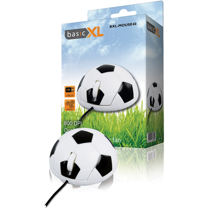 BASIC XL Miš optički,  800dpi, USB, oblik lopte - BXL-MOUSE 40