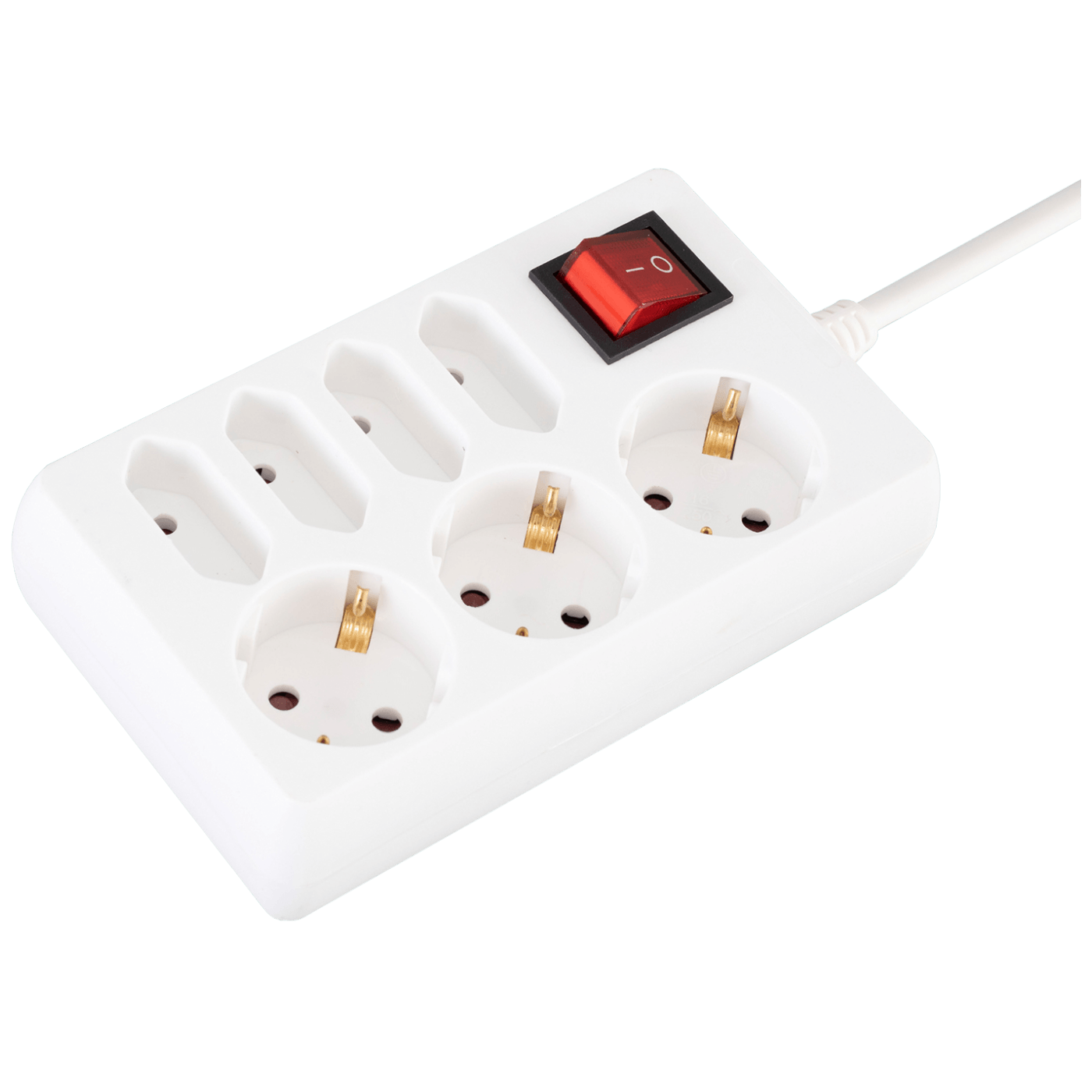 home Produžni kabl, 3 + 4 utičnice, 1.0mm², 1.5 met, bijeli - NV 17/WH