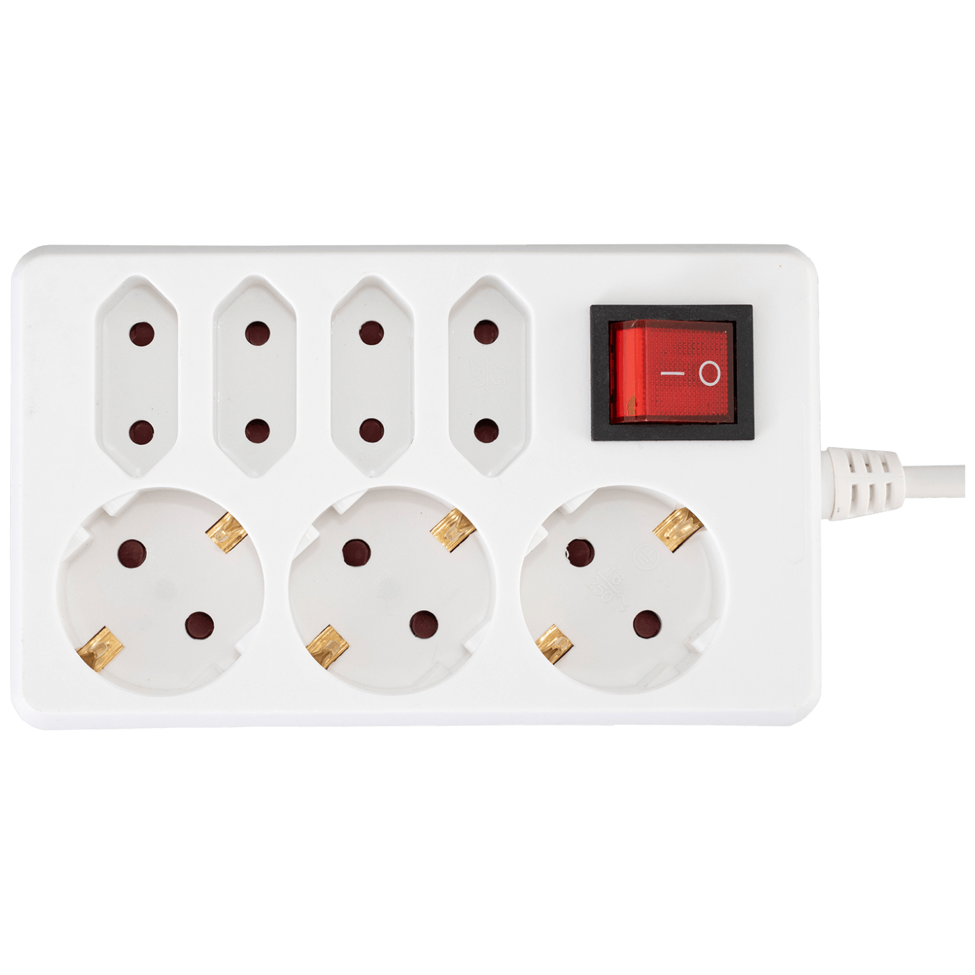 home Produžni kabl, 3 + 4 utičnice, 1.0mm², 1.5 met, bijeli - NV 17/WH