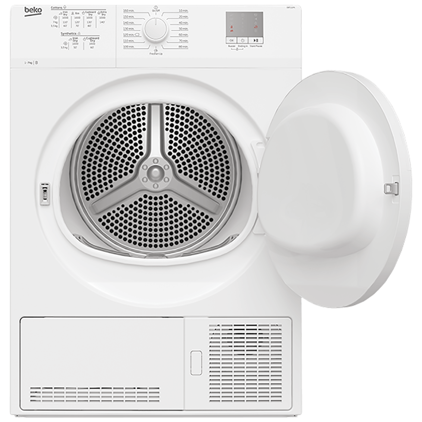 Beko Kondenzacijska sušilica, kapacitet 7 kg, 15 programa, B - DF 7111 PAW