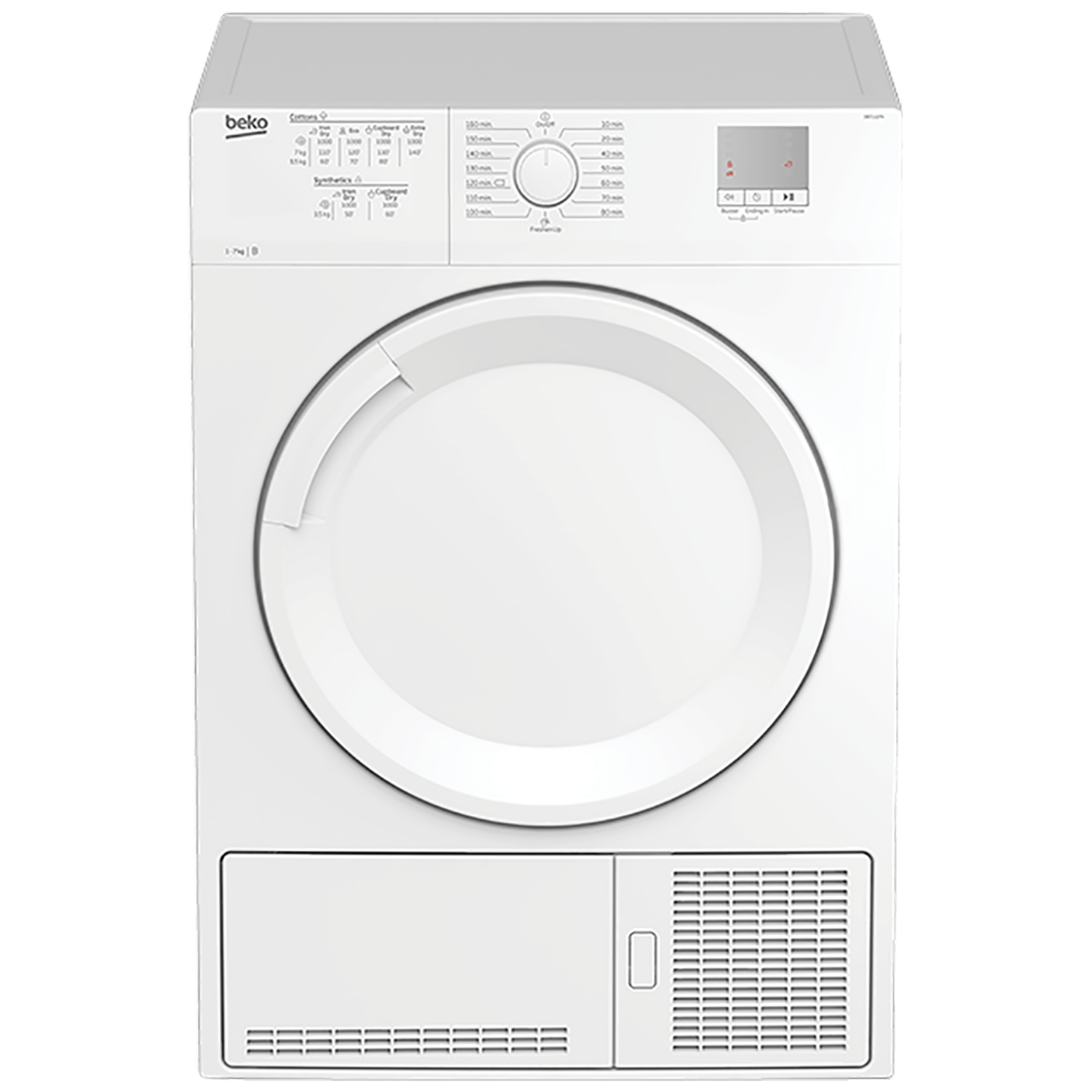 Beko Kondenzacijska sušilica, kapacitet 7 kg, 15 programa, B - DF 7111 PAW
