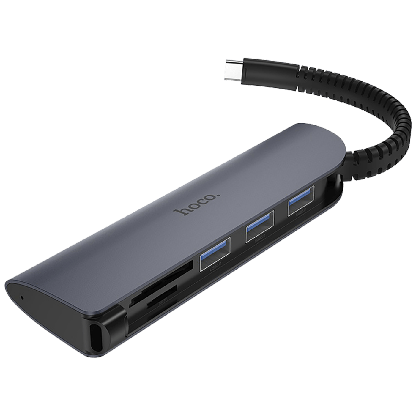 hoco. Konverter USB HUB type C to USB3.0/microSD/SD čitač - HB17 Easy connect
