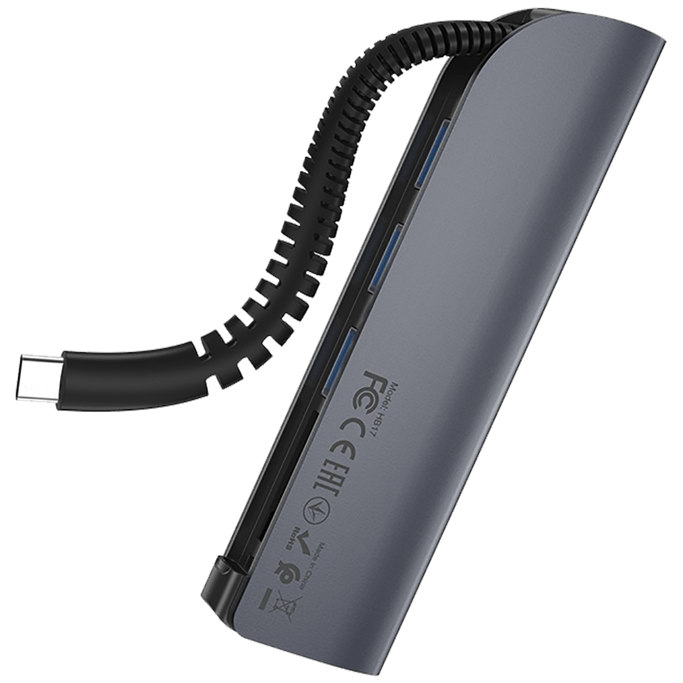 hoco. Konverter USB HUB type C to USB3.0/microSD/SD čitač - HB17 Easy connect