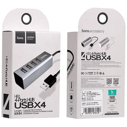 hoco. Konverter HUB USB 2.0 to 4 x USB2.0 - HB1