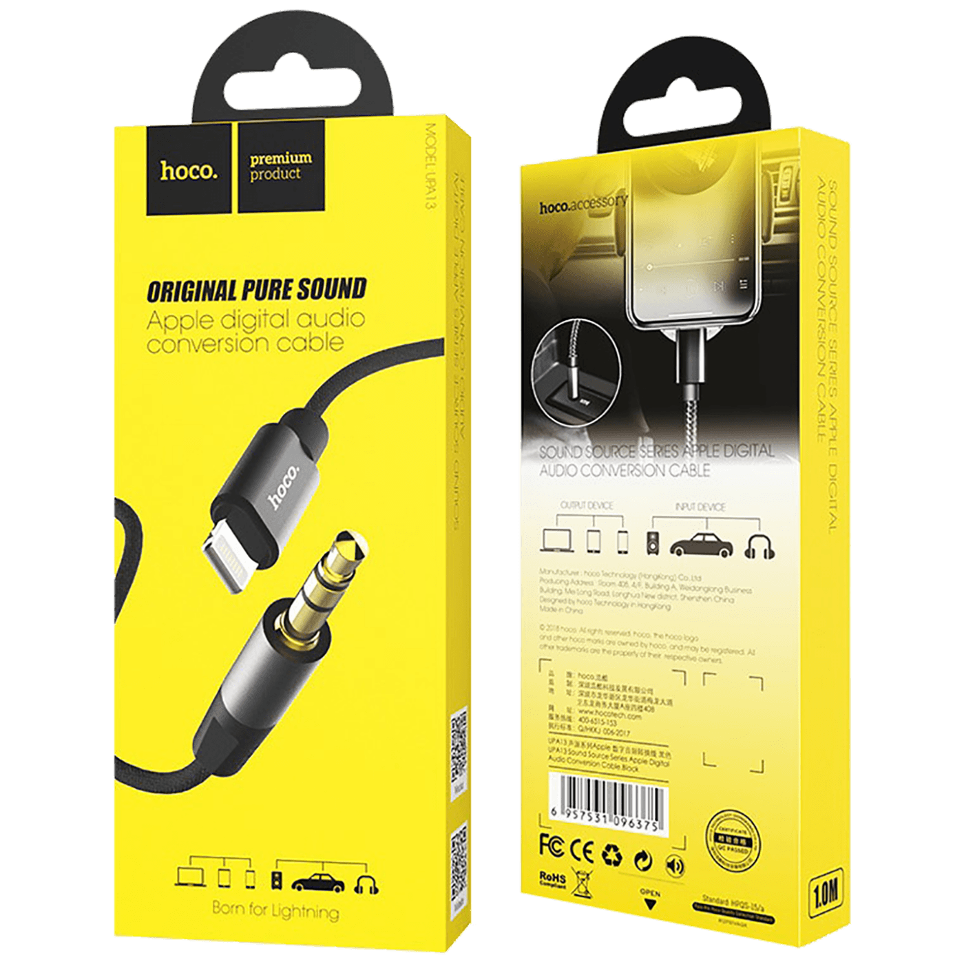 hoco. Audio kabl Lightning na 3.5 mm - UPA13 Sound source