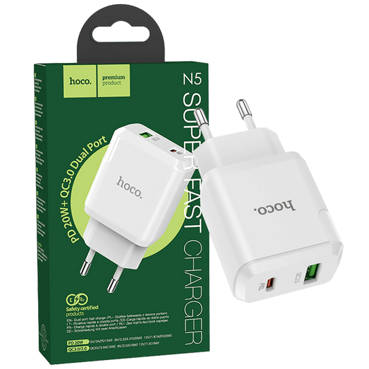 hoco. Punjač kućni, brzi, PD 20W, QC3.0 18W - N5 Favor White