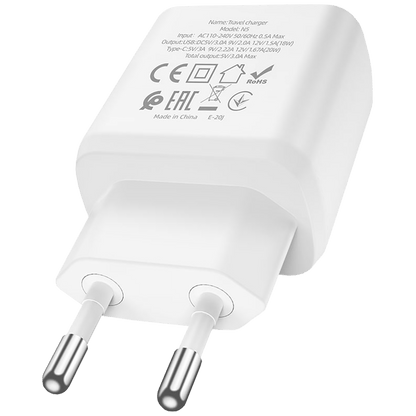 hoco. Punjač kućni, brzi, PD 20W, QC3.0 18W - N5 Favor White