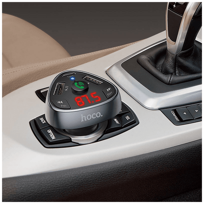 hoco. FM modulator, Bluetooth, 12/24 V, 2xUSB, 1xtype C, PD 18W - E51 Road treasure