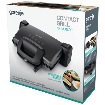 Gorenje Grill kontaktni, snaga 1800W - KR1800SDP