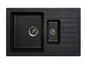 X Granit- sudoper Quadro PLUS 1.5 D fi 90  sa sifonom, crna