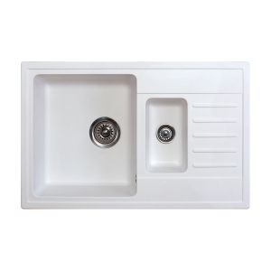 X Granit-sudoper Quadro PLUS 1.5 D fi 90  sa sifonom, bijela