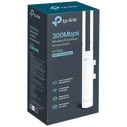 TP-LINK Wireless N Access Point, 300Mbps, 2.4GHz, IP65 - EAP110-Outdoor