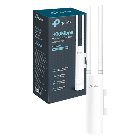 TP-LINK Wireless N Access Point, 300Mbps, 2.4GHz, IP65 - EAP110-Outdoor