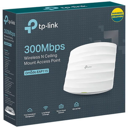 TP-LINK Wireless N Access Point, 300Mbps, 2.4GHz - EAP115