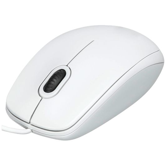 Logitech Miš optički, 800 dpi, 3 tipke, USB - B100 White