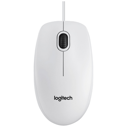 Logitech Miš optički, 800 dpi, 3 tipke, USB - B100 White