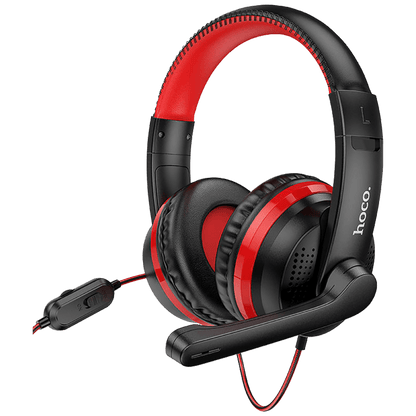 hoco. Slušalice sa mikrofonom, gaming, 3.5 mm, crvena - W103 Magic tour, Red