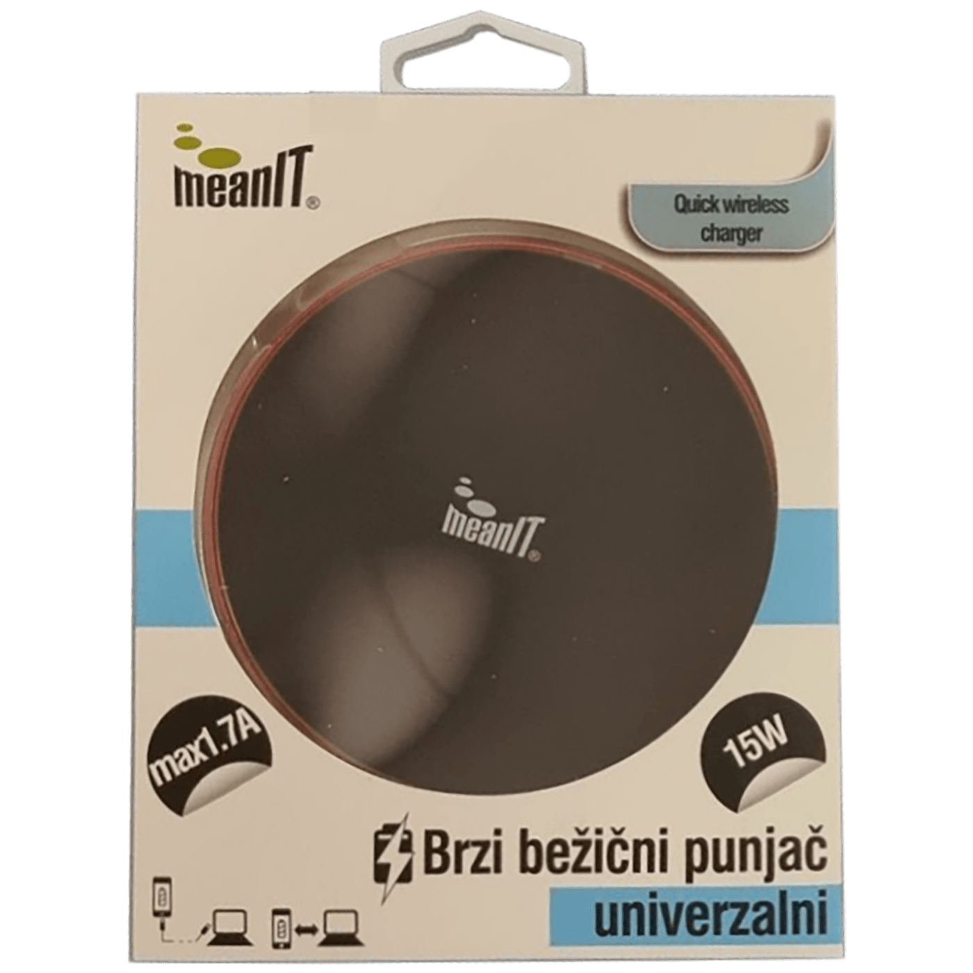 MeanIT Punjač bežični, brzi 15W, univerzalni - BPM1