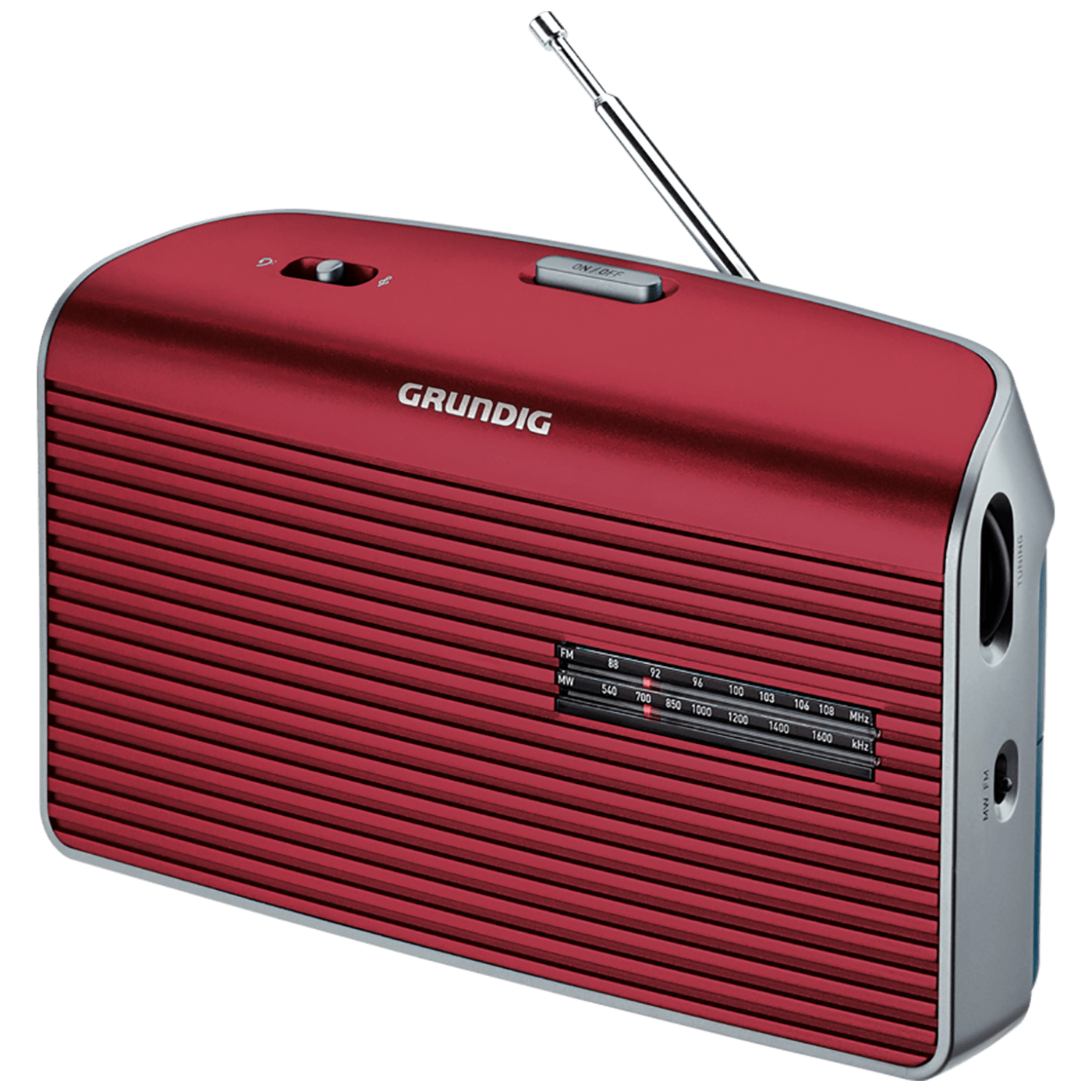 Grundig Radio prijemnik, AM - FM - Music 60 Red/Silver