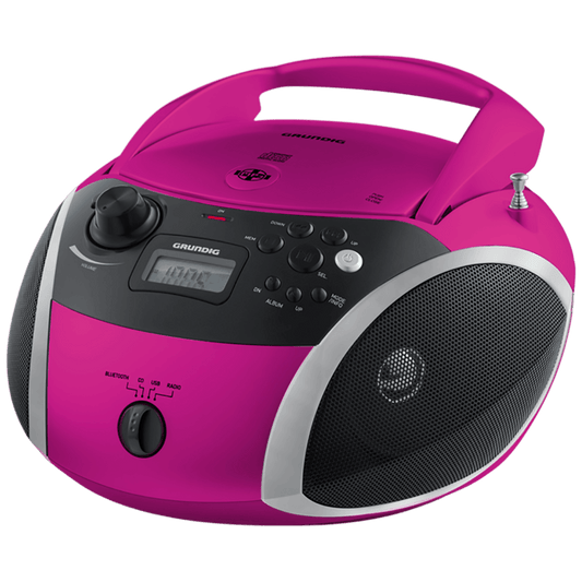 Grundig Radio prijemnik, CD player, Bluetooth - GRB 3000 BT Pink / Srebrena