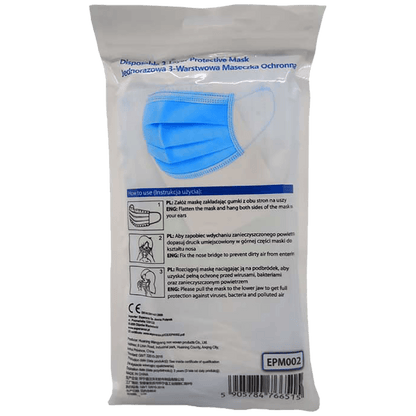 Esperanza Maska za lice, zaštitna, troslojna, 10 kom - EPM002
