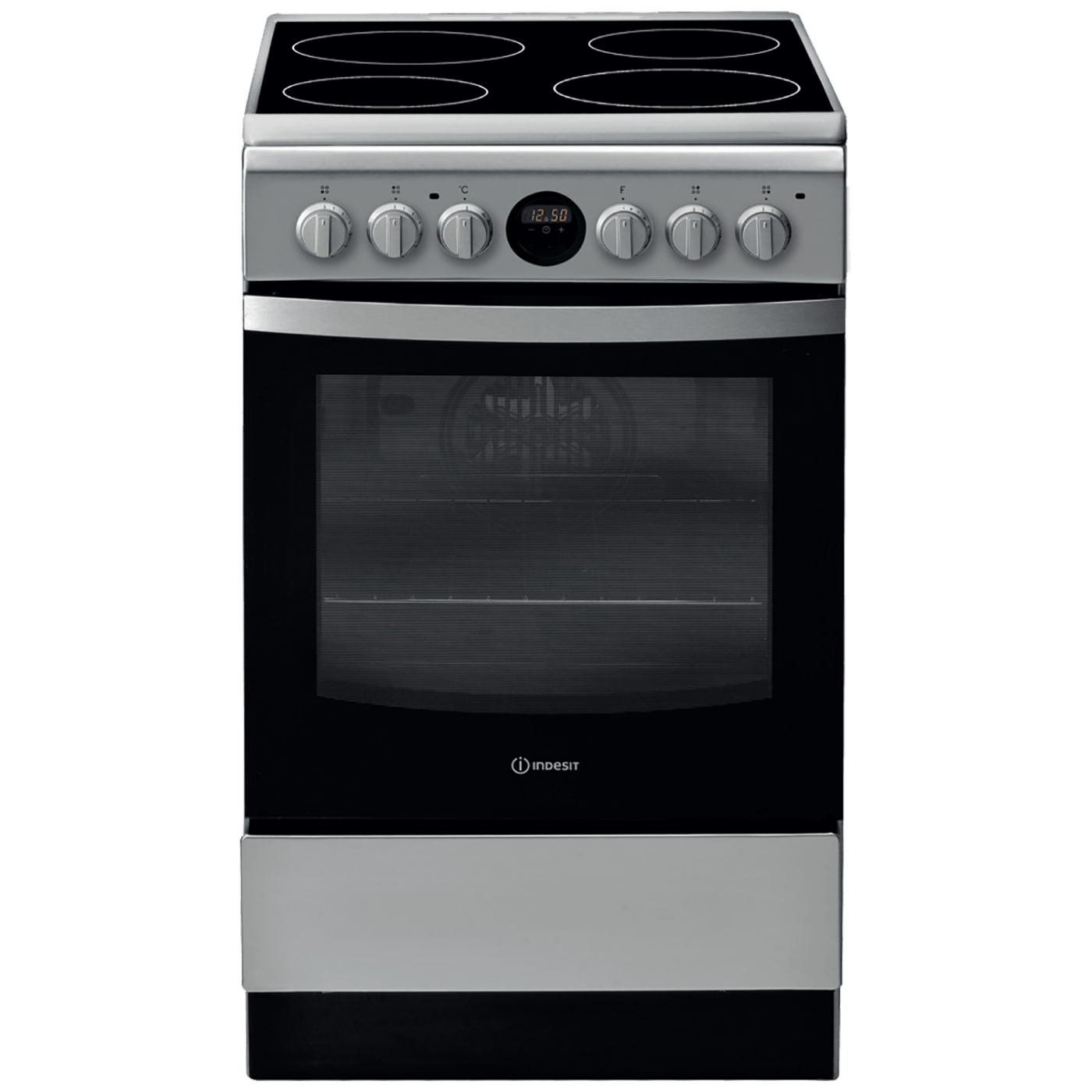 Indesit Štednjak, 4 staklokeramičke ringle, pećnica 59 lit., 50cm, A - IS5V5CCX/EU