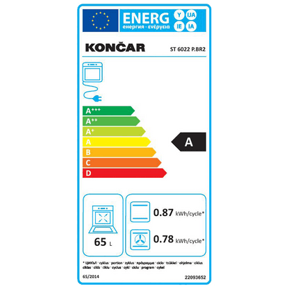 Končar Štednjak kombinovani, 2 el. ringle, 2 x plin, pećnica, A - ST 6022 P.BR2