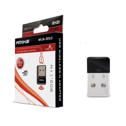 Amiko Wi-Fi mrežna kartica, USB, 2.4 GHz, 150 Mbps - WLN-850