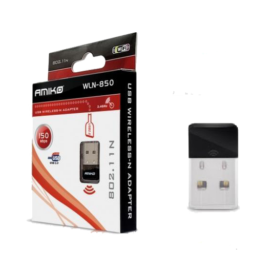 Amiko Wi-Fi mrežna kartica, USB, 2.4 GHz, 150 Mbps - WLN-850