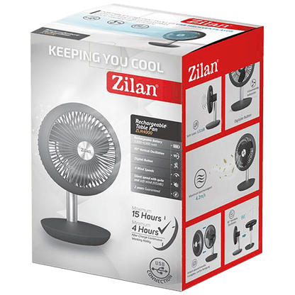 Zilan Ventilator stolni, punjivi, USB - ZLN4000