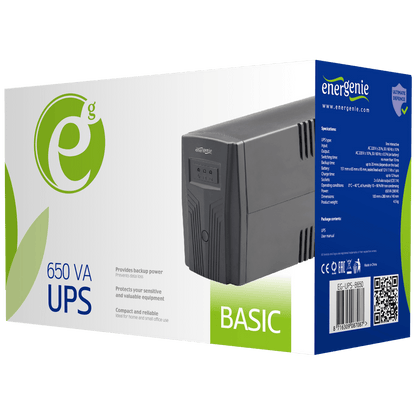 Gembird UPS/ Izvor neprekidnog napajanja, 650VA - EG-UPS-B650