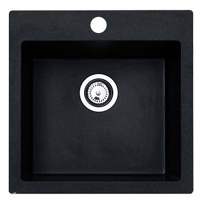 X Granit sudoper-Quadro 60 sa sifonom, crna