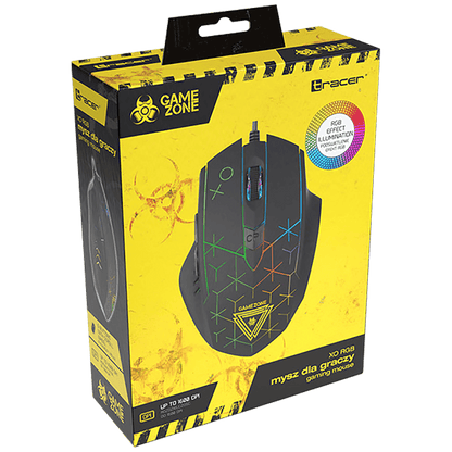 Tracer Miš optički, gaming, 1600 dpi, RGB, USB - GAMEZONE XO RGB