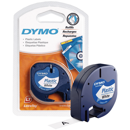 Dymo Kaseta s trakom za LetraTag,  4 met.,  12 mm, plastic bijela - S0721660