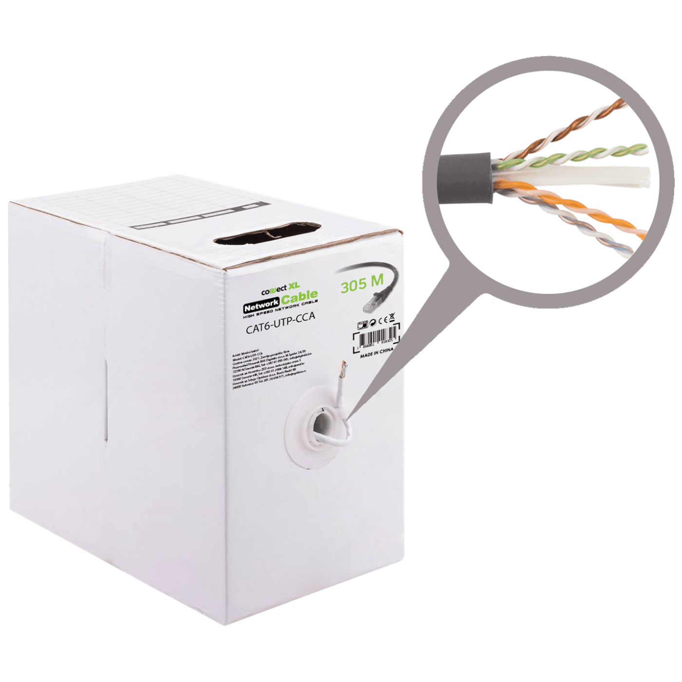 Connect XL Mrežni UTP kabl, CAT6, CCA, 305 met. - CAT6-UTP-CCA