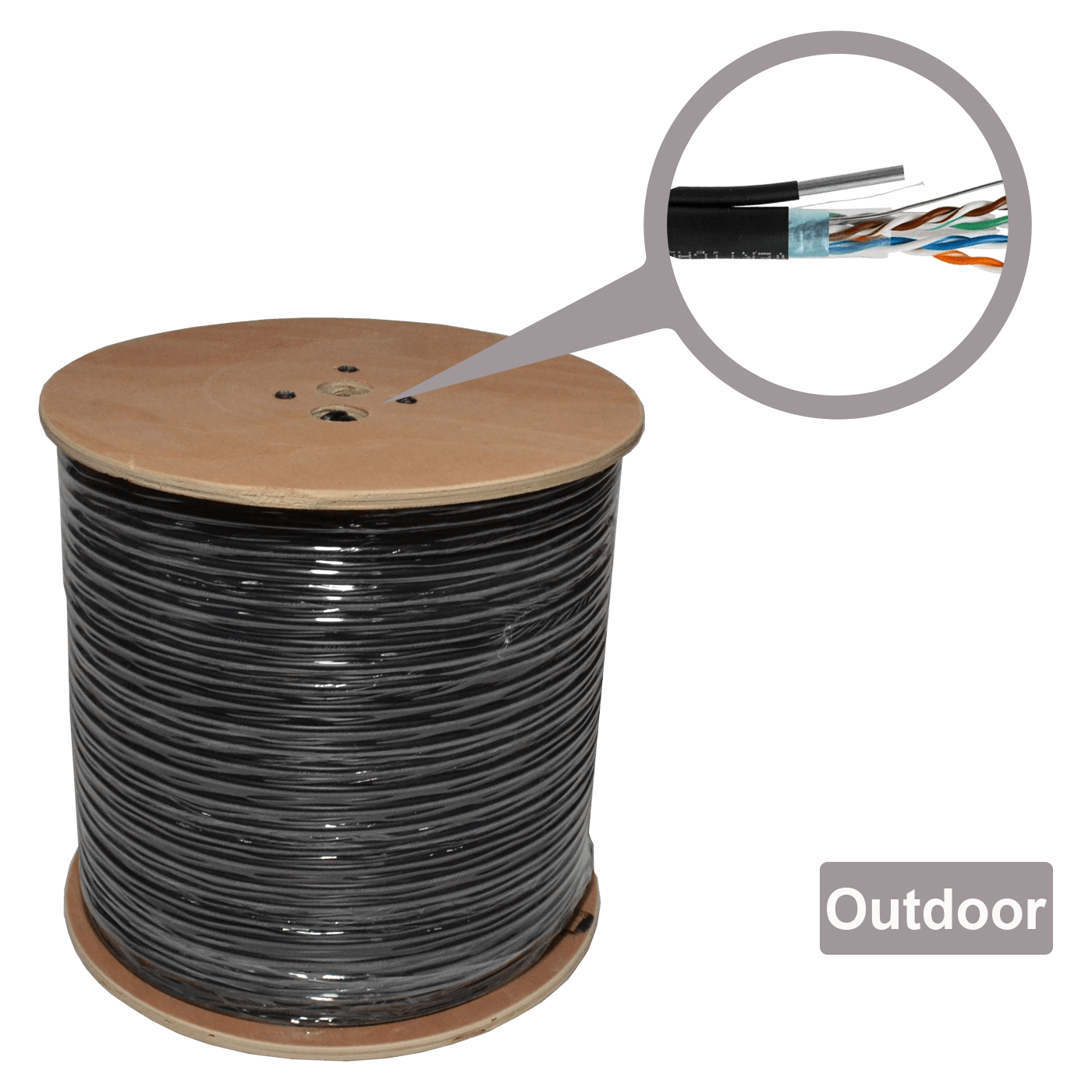 Connect XL Mrežni FTP kabl sa sajlom, CAT6e, 305 met - CAT6-FTP-CCA Messenger