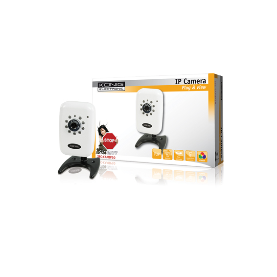 Konig Kamera IP, 1/4" VGA, 640x480/320x240, 30fps, unutrašnja - SEC-CAMIP30